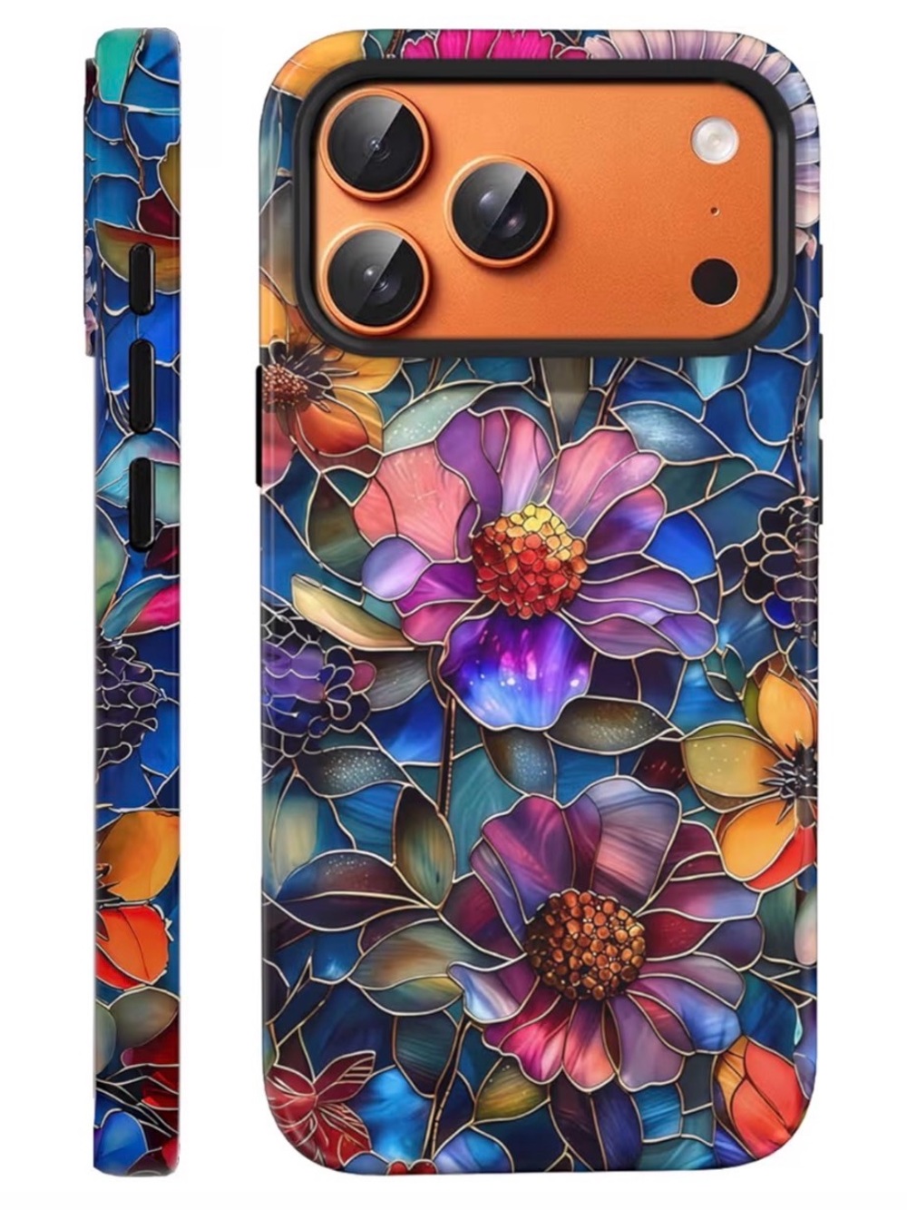 Floral Stained Glass Phone Case - Multicolor for iPhone 17 pro